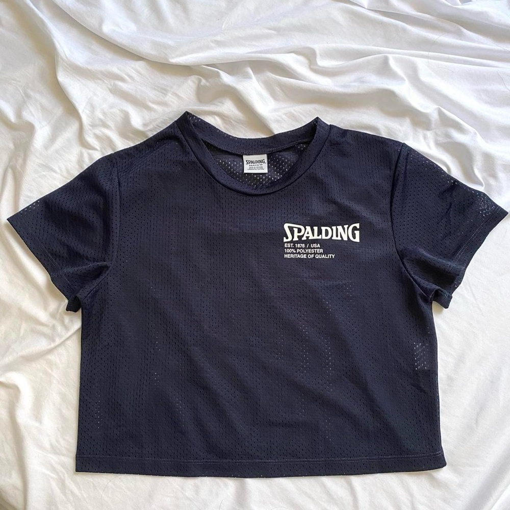 Spalding Mesh Tee in Navy